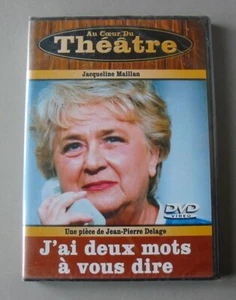 DVD J'AI DEUX MOTS A VOUS DIRE - Jacqueline MAILLAN - Jean Pierre DELAGE - NEUF - Picture 1 of 2