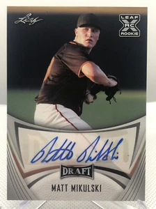 Matt Mikulski Auto RC 2021 Leaf Draft Baseball San Francisco Giants Rookie  - Bild 1 von 2