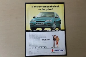 Original SUZUKI SWIFT GLS magazine advert frame-ready wall-art flat-pack - Bild 1 von 1