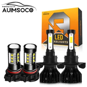 For Dodge Challenger 2011-2014 LED Headlight Bulbs HIgh/Low Beam+Fog Light Kits - Picture 1 of 12