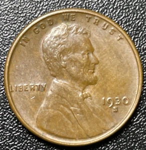 1930-S EXTRA FINE LINCOLN CENT ** Hard to find in this condition - Picture 1 of 4
