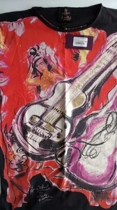 Liberty of London Ronnie Wood schwarzes Langarm-T-Shirt für Gitarre - Größe XS - neu mit Etikett - Bild 1 von 8