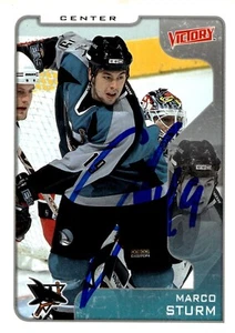 Marco Sturm - Signed 2001-02 Upper Deck Victory Card #299 - Picture 1 of 2