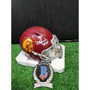 Drake London Autographed USC Trojan Speed Mini Helmet Witness Beckett COA - Picture 1 of 1