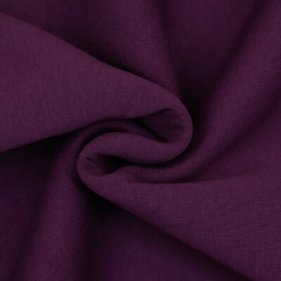 Sweatshirt Stoff uni brombeere (Preis= 0,5 Meter) - Bild 1 von 3