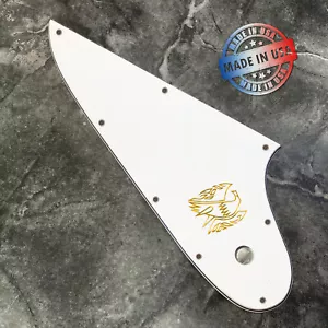 Weißes 3-lagiges Schlagbrett für 2007-2019 Gibson Firebird mit Gold Aufkleber Made in USA - Bild 1 von 6