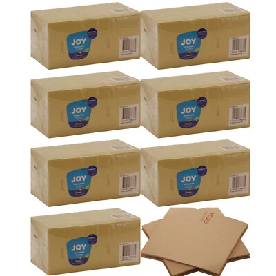 1800 Dunisoft Cocktail Servietten 20x20cm stoffähnlich Eco Braun Natur (10x180) - Bild 1 von 4