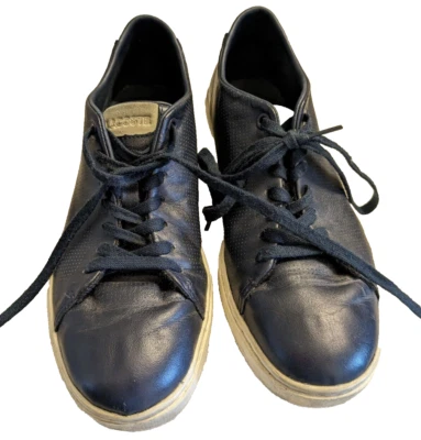 Lacoste, Women's Leather Sneakers, Dark Blue, Size 8 - Image 1 of 4