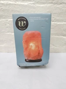 WAYLAND SQUARE HIMALAYAN SALT LAMP ORANGE PURE NATURAL 7" - NEW IN BOX READ - Picture 1 of 1