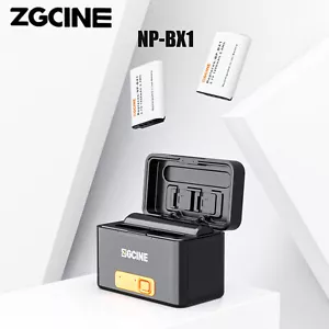 Boîtier de charge rapide sans fil ZGCINE NP-BX1 Kit2 5200 mAh pour batterie Sony NP-BX1 - Photo 1 sur 11