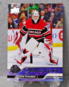 2023-24 Upper Deck Series 1 Jaxson Stauber Young Guns Insert #207 Blackhawks