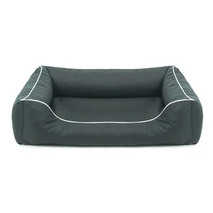 Cuccia ortopedica per cani colore grigio scuro finiture bianche 100x75cm - Imagen 1 de 3