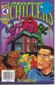Marvel Chillers Frightful Four illustrated book w/poster Fantastic4 Medusa Thing - Picture 1 of 2