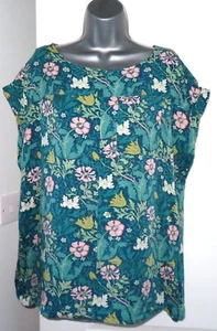 ✿Ladies NEXT green mix floral print top blouse size 20✿ - Picture 1 of 4
