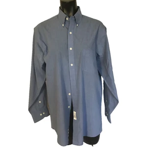 FARAH Men's Shirt- Wrinkle Free, Cotton, Long Sleeve, Blue, Size 40-42/Large - Bild 1 von 7