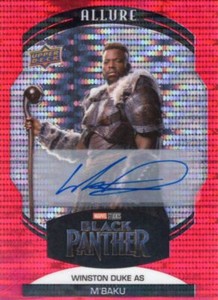 Marvel Allure Red Rainbow Autograph Card #70 Winston Duke as M'Baku 