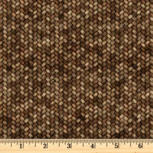 Cotton Tails Brown Basket Weave Blender Cotton Fabric 30085 A By the half yard - Picture 1 of 1