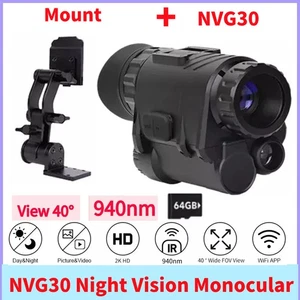 NVG30 Night Vision Goggles Monocular Infrared 1920x1080p WiFi Hunting NVG10 NEW - Picture 1 of 19