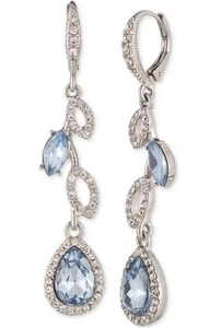 ✨ Givenchy Mixed Crystal Vine Linear Drop Earrings - Picture 1 of 2