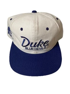 Vintage Duke Blue Devils Sports Specialties Hat Script Logo Snapback Cap Wool - Picture 1 of 11
