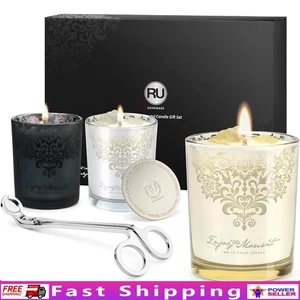 Luxus Duftkerze Geschenkset 3 Aromatherapie Kerzen mit Kerzenwerkzeug Entspannung - Bild 1 von 10