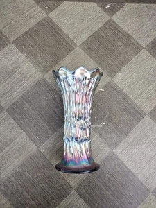 Vtg Northwood Tree Trunk Vase Electric Blue - Picture 1 of 8