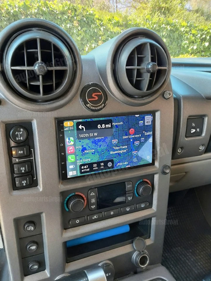 Android 15 Navegación GPS Para 2003-2006 Hummer H2 Apple Carplay Reproductor de Radio Estéreo Foto 1 de 4