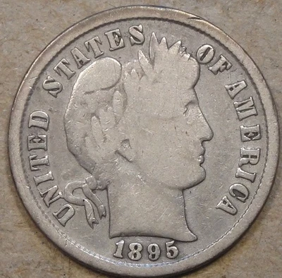 1895 Barber Dime 10c G+/VG as Pictured L2 - Image 1 of 2