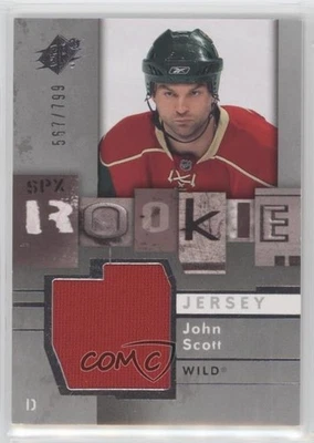 2009-10 SPx Rookie Jersey /799 John Scott #143 Rookie RC - Image 1 of 2