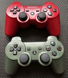 Mando PS3 DUALSHOCK3 Verde Selva Rojo Usado - Imagen 1 de 5