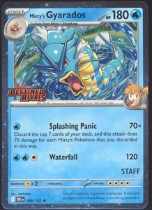 Misty's Gyarados Destined Rivals Prerelease STAFF Promo 049/182 Pokemon NM #1 - Picture 1 of 2
