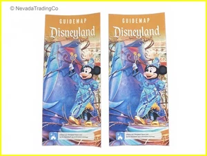 2 Disneyland Guidemap Park Maps Mickey Sorcerer Paper Souvenir Collectible 2023! - Picture 1 of 5