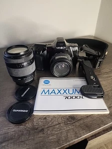 Minolta MAXXUM 7000i 35mm SLR Film Camera W/35-70mm & 70-210mm Lenses - Picture 1 of 16
