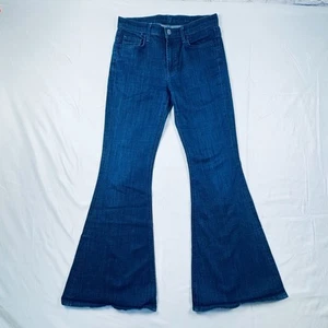 7 For All Mankind Damenjeans Größe 27 Lexie Bell Bottom dunkle Waschung weites Bein - Bild 1 von 15