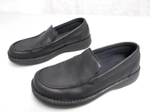 Lands End 83331 Herren Schwarz Leder Slipper Halbschuhe Freizeitschuhe Größe 9 - Bild 1 von 12