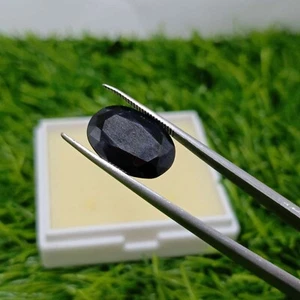 14,5 Karat ovale Form brillant geschnitten schwarz Farbe natürlicher Hämatit Edelstein - Bild 1 von 3