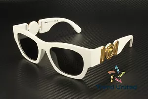 VERSACE VE4479U 314 87 White Dark Grey 52 mm Men's Sunglasses - Picture 1 of 6