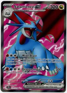 Tarjeta Pokémon Salamance ex #177/159 Journey Together Holo arte completo ultra rara - Imagen 1 de 2