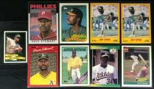 Dave Stewart 9 MLB Cards - Topps, Panini, Score, Leaf/Donruss - Phillies, A's - Picture 1 of 5