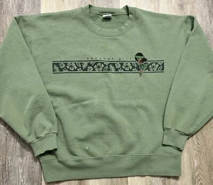 Vintage Crazy Shirt Hawaii COCONUT GIRL Sweatshirt Medium Double-Sided Crewneck - Picture 1 of 5