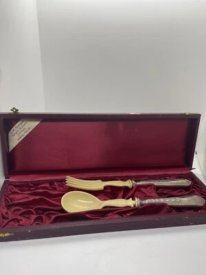 Juego de servir ensalada francesa 800 plata mono HH en caja 1900 Foto 1 de 4