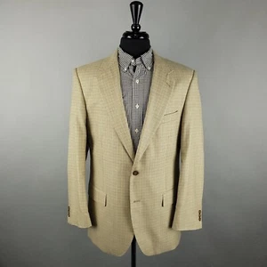 Alan Flusser Sport Coat Blazer Mens 42R Silk Wool Gun Club 2 Button Jacket - Picture 1 of 22