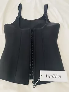 NWT Yadifen Waist Trainer Vest Zipper Corset Body Shaper Tummy Control Med B500 - Picture 1 of 9