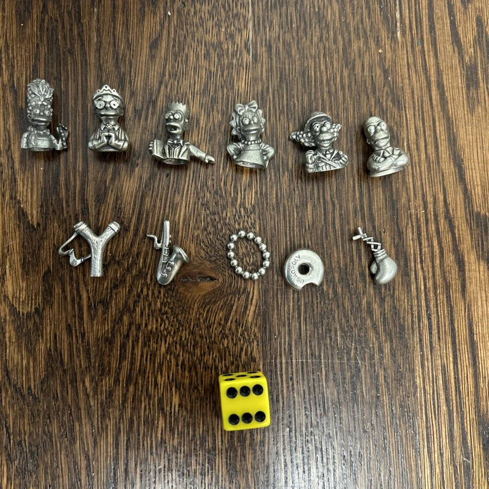 LOT of 11 - Simpsons Clue Game Piece Pewter Mover Parker Hasbron PLS READ - Image 1 of 2