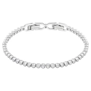 NWB Swarovski Emily Bracelet Round Cut, White, Rhodium Plated - 1808960 - Picture 1 of 7