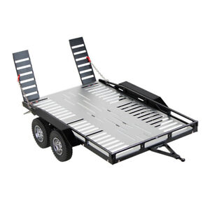 KYX Machined RC Alloy Flatbed Dual Axle Car Trailer Kit for 1/10 Scale 445*270mm