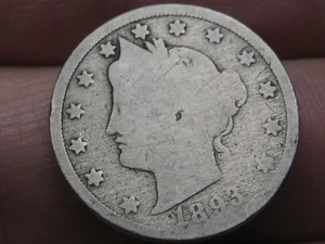 1893 Liberty Head V Nickel 5 Cent Piece- Good Details - Picture 1 of 2