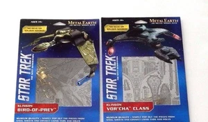 Juego de 2 Modelos Klingon PÁJARO DE PRESA y Klingon VOR CHA CLASE STAR TREK - Imagen 1 de 3