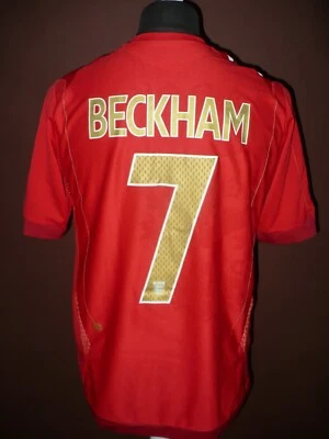 Maillot maillot ENGLAND UMBRO adulte extérieur 2004 #7 BECKHAM (M) - Photo 1/4