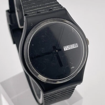 Swatch Quartz Watch Unisex 34mm Case Day Date Quartz Three Hands Analog Foto 1 de 4